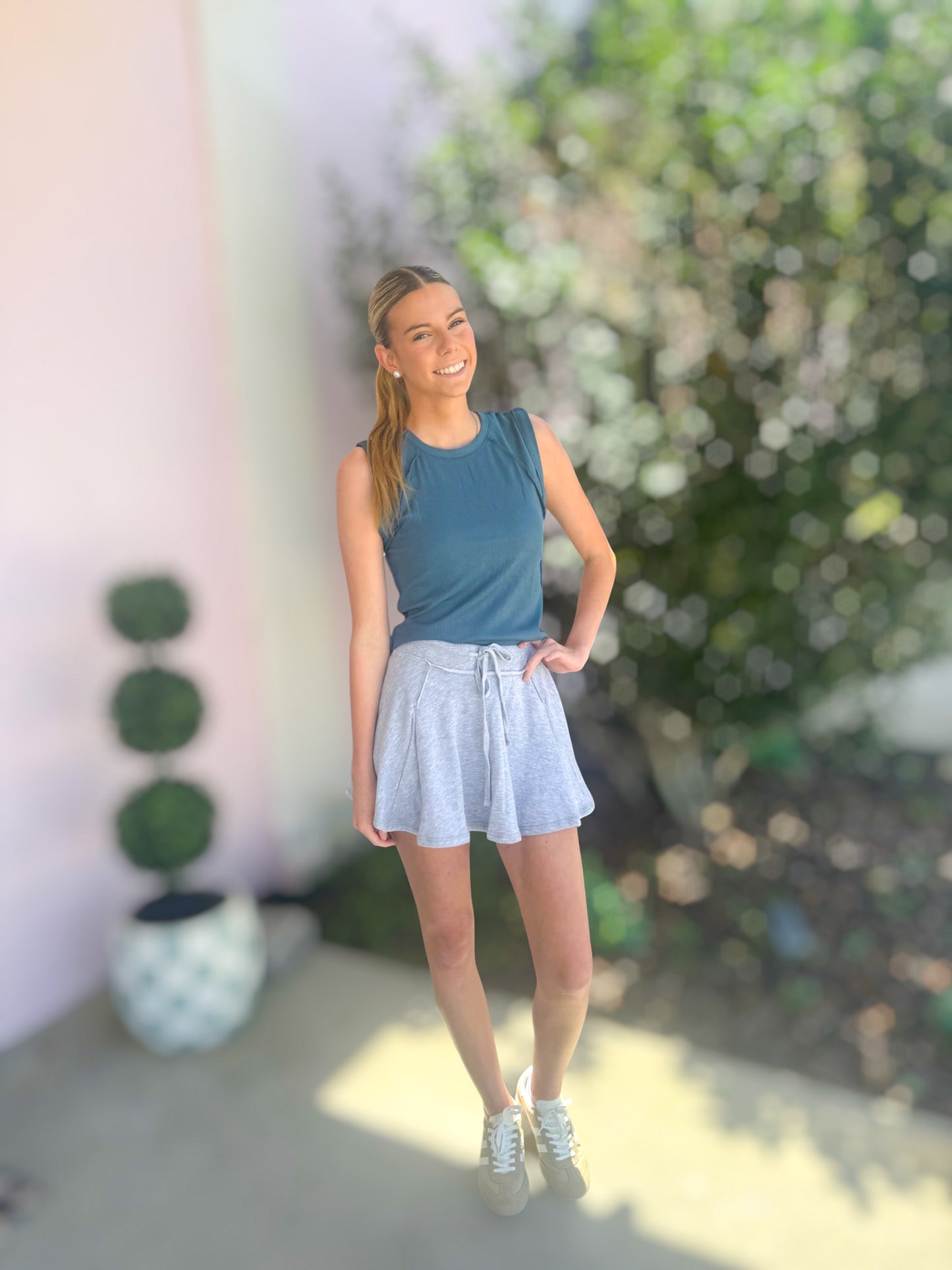 Heather Grey Go To Skirt