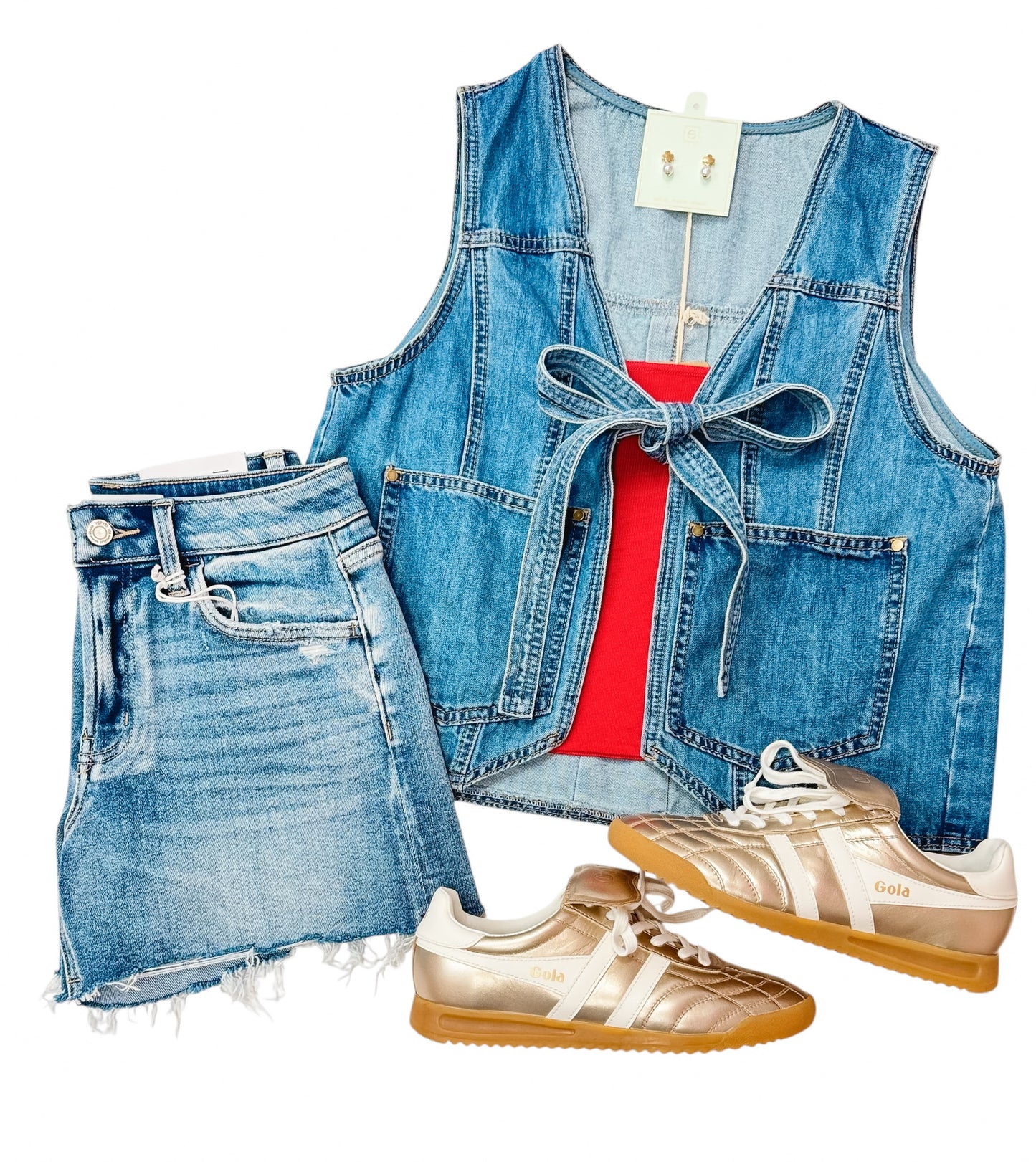 Tie It Off Denim Vest