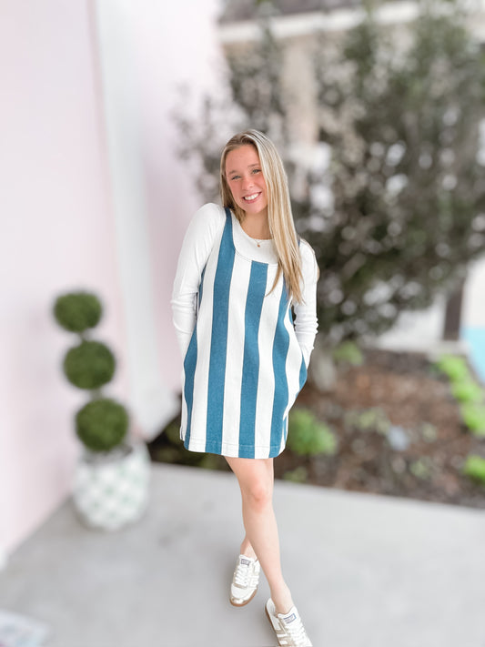 Treadlight Denim Striped Dress