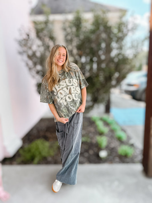 Rolling Stone Mineral Washed Terry Knit Pants