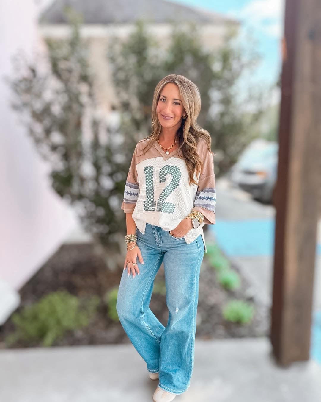 Varisty 12 Jersey Style Top