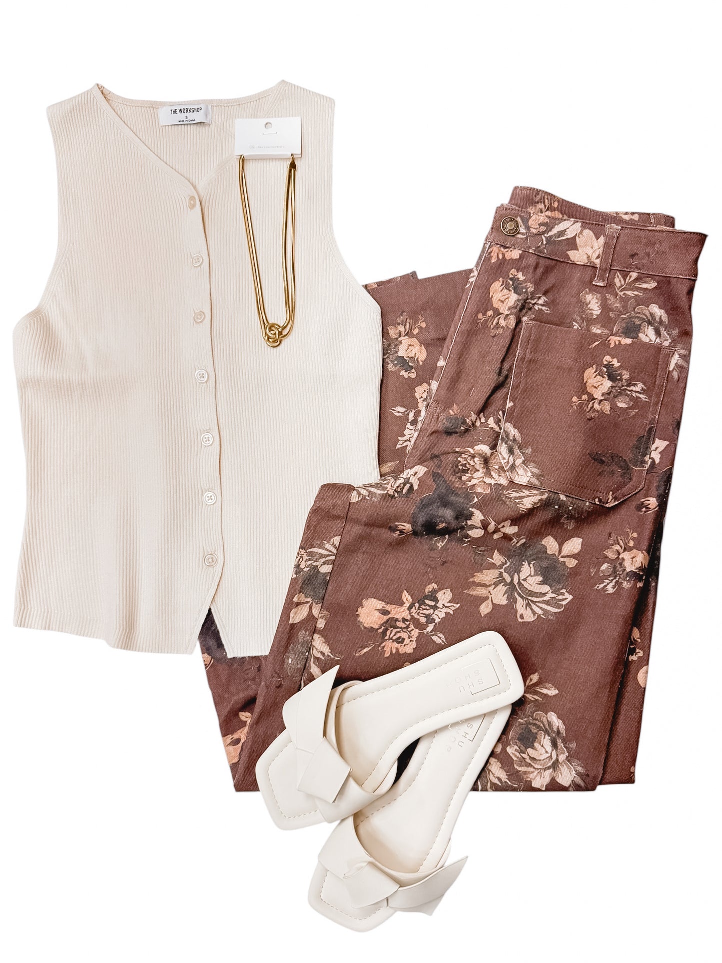 Sweet Ivory Button Down Vest