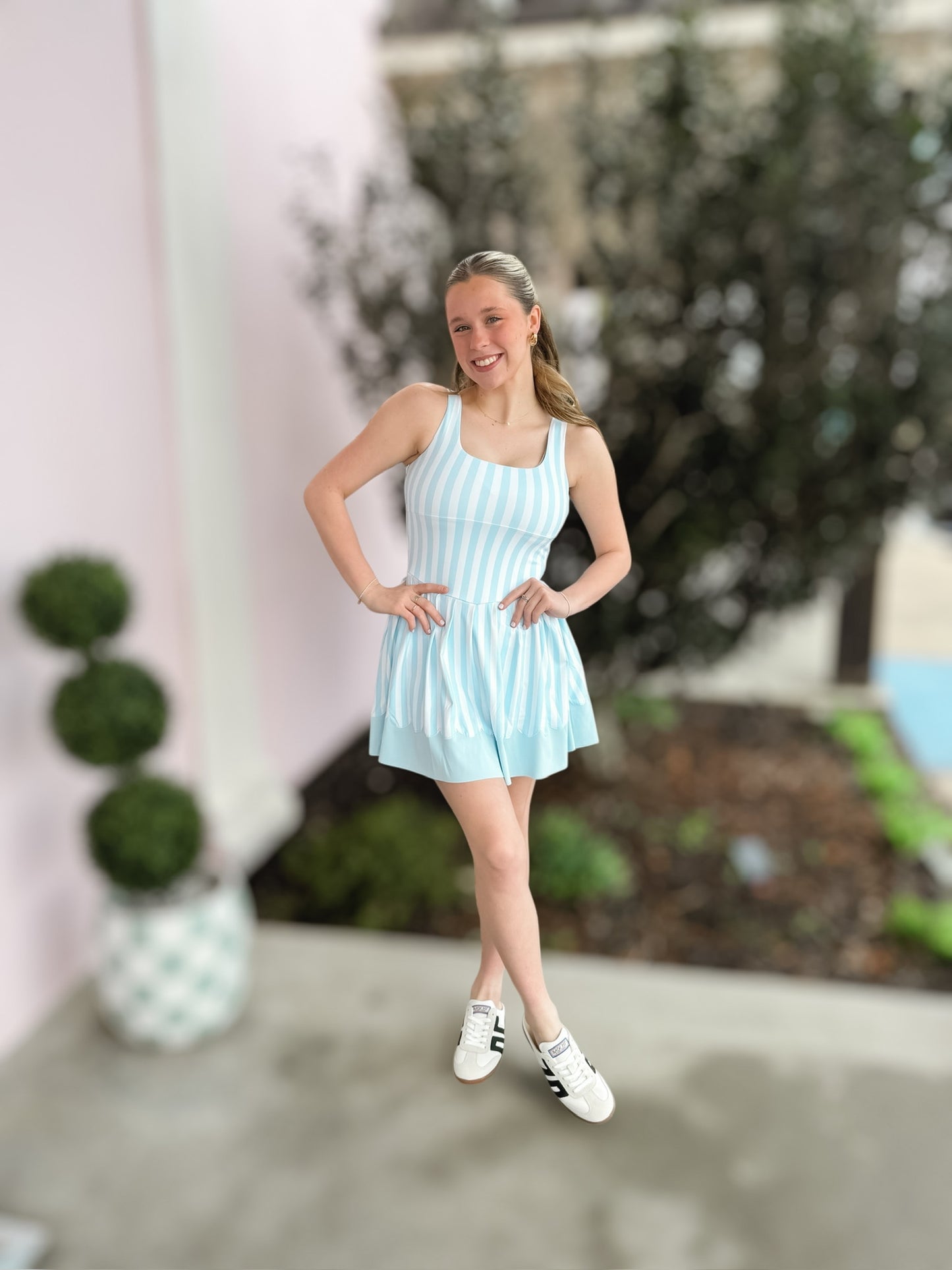Sail Away With Me Striped Activewear Dress