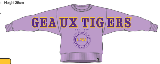 LSU Philly Split Lantern Sleeve Crew