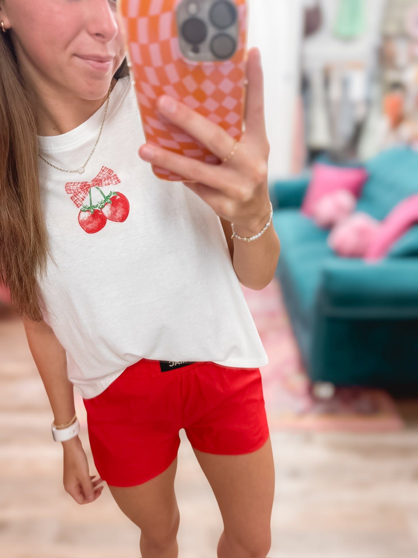Strawberry Bow Graphic Tee