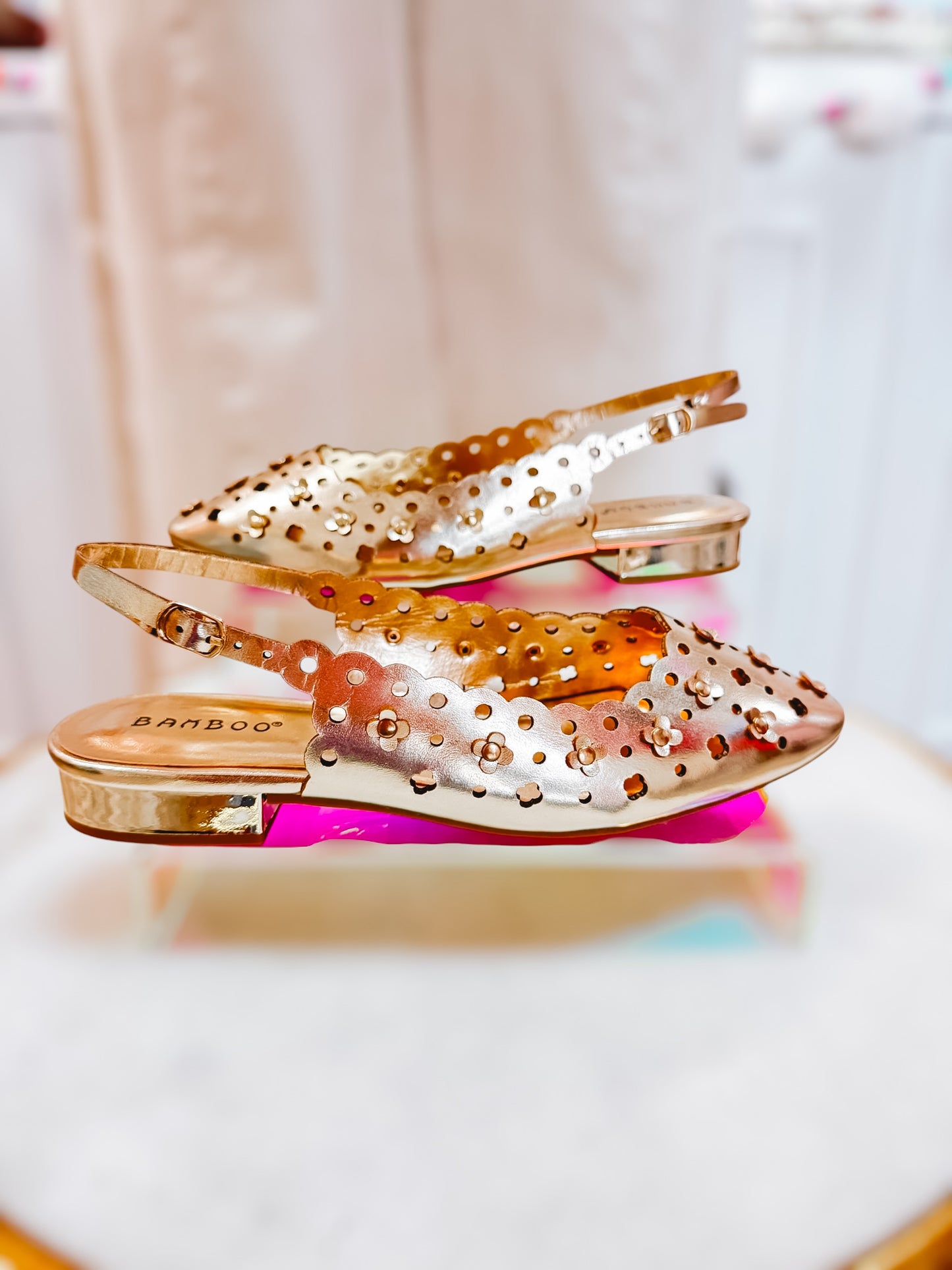 CoCo Gold Scallop Slingback