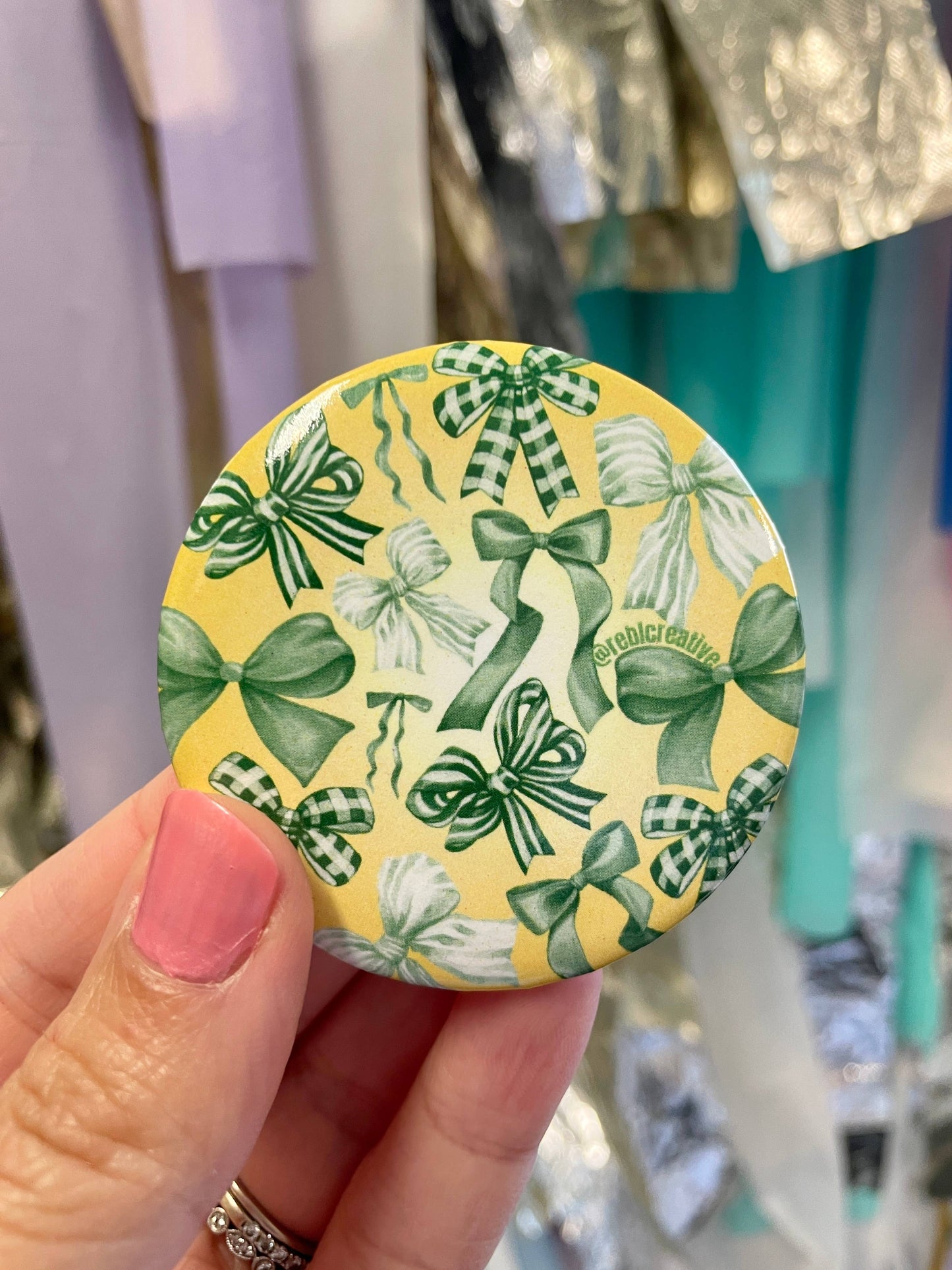 Bowland - Green & Yellow - Game Day Button