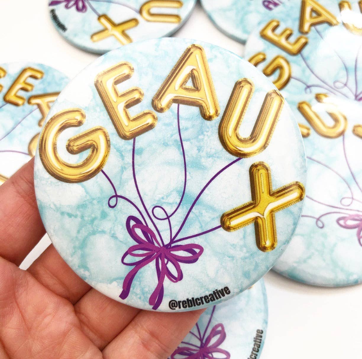 Balloons - Geaux - Game Day Button