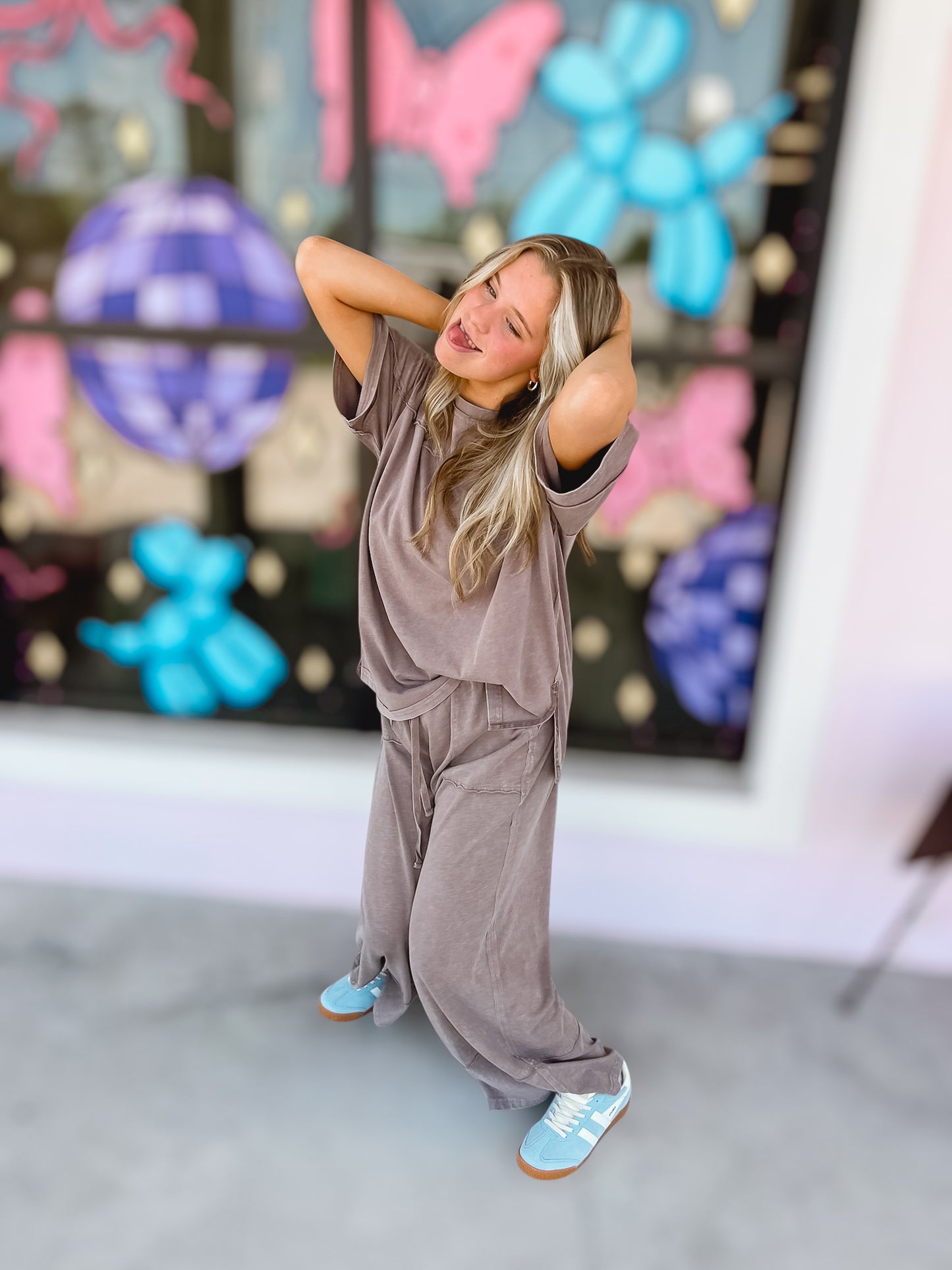 Rachel Rae Mineral Washed Mocha Top