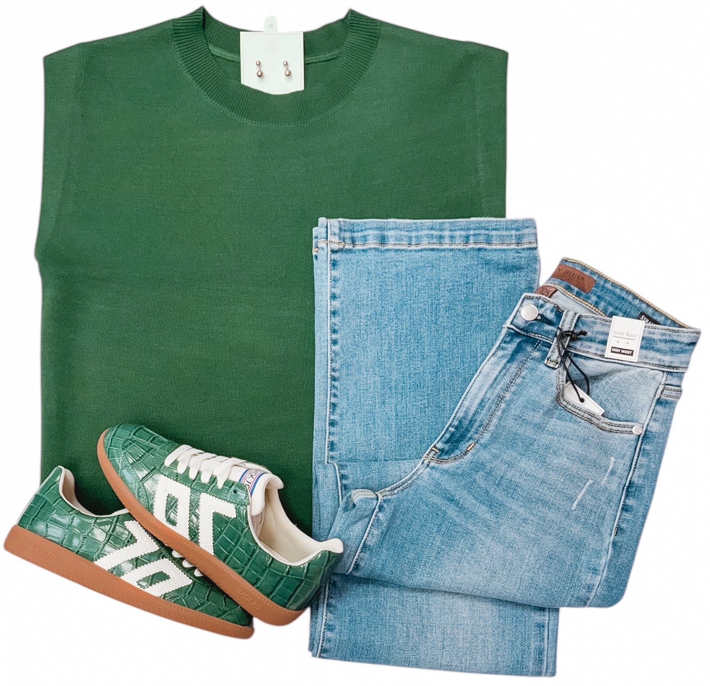 Sure To Please Hunter Green Sweater Vest