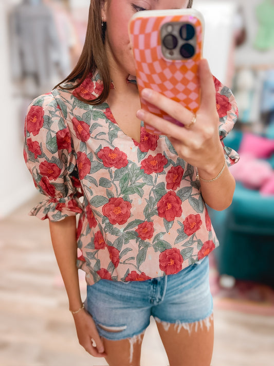 Vintage Rose Garden Blouse