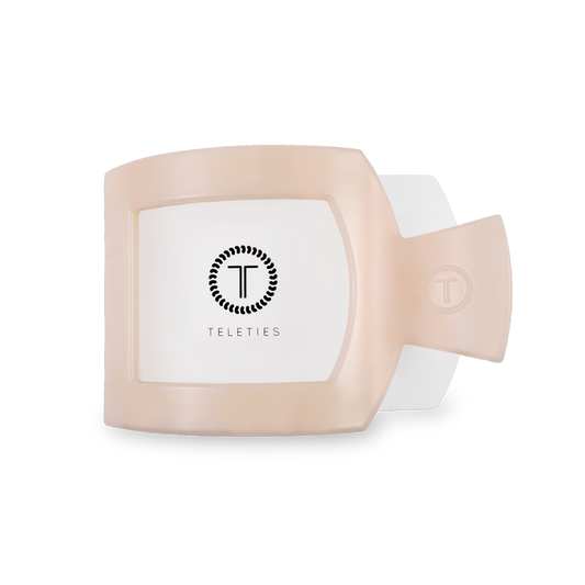 Square Flat Hair Clip | Medium | Almond Beige