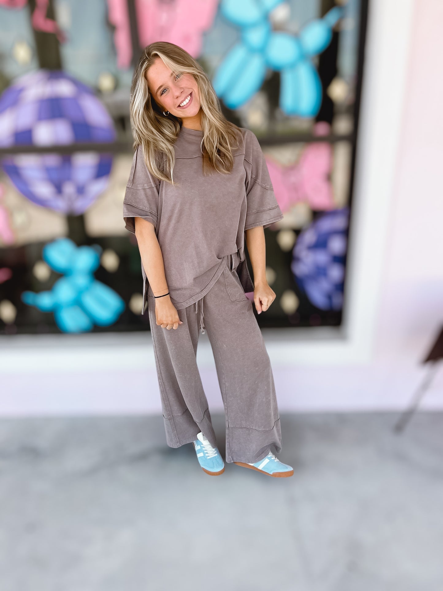 Rachel Rae Mineral Washed Mocha Top