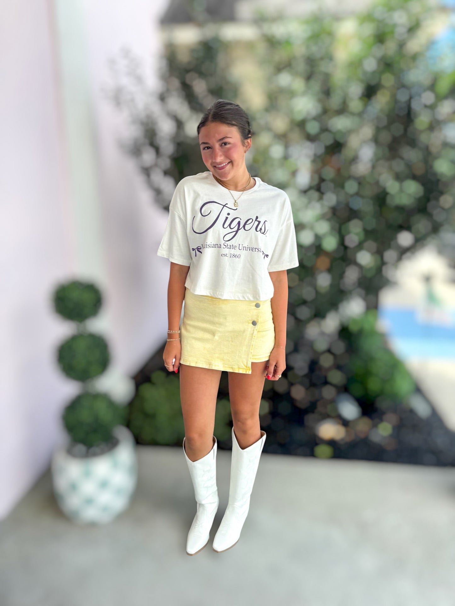 Hudson Pale Yellow Denim Skort