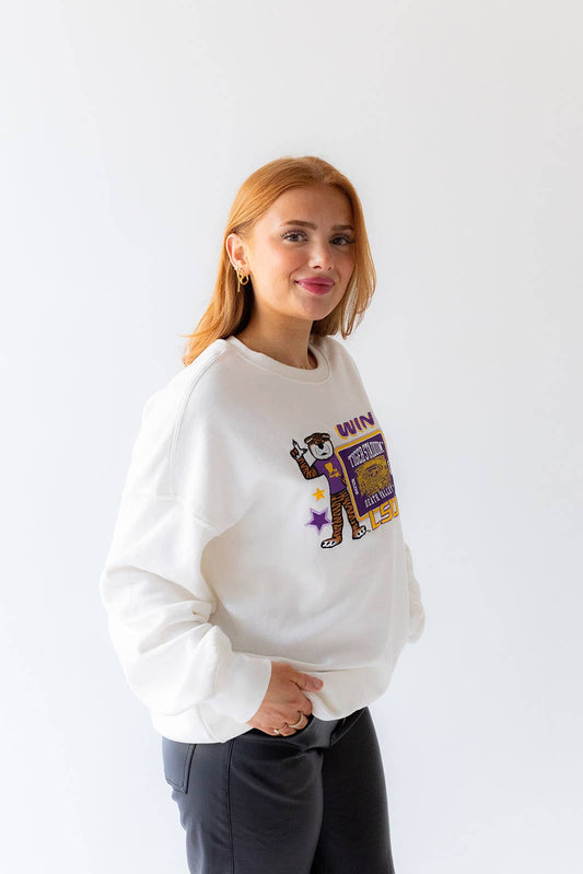 LSU Layer Patch Lantern Sleeve Crew