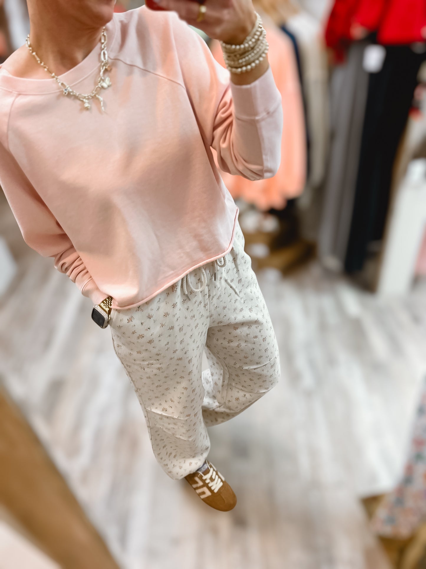 Pink Posey Oatmeal Pants