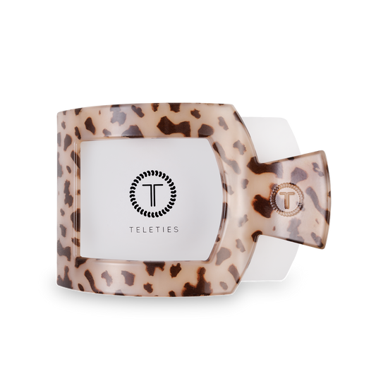 Square Flat Hair Clip | Large | Blonde Tortoise