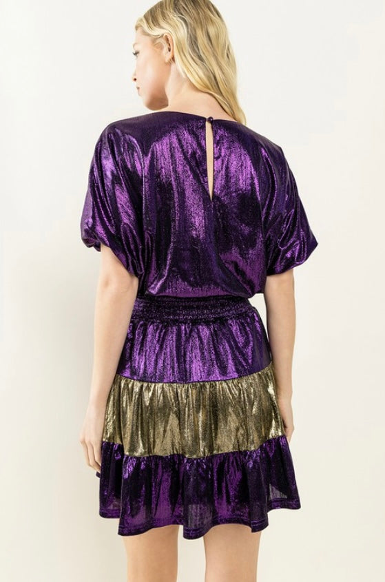 Metallic Gameday Dress