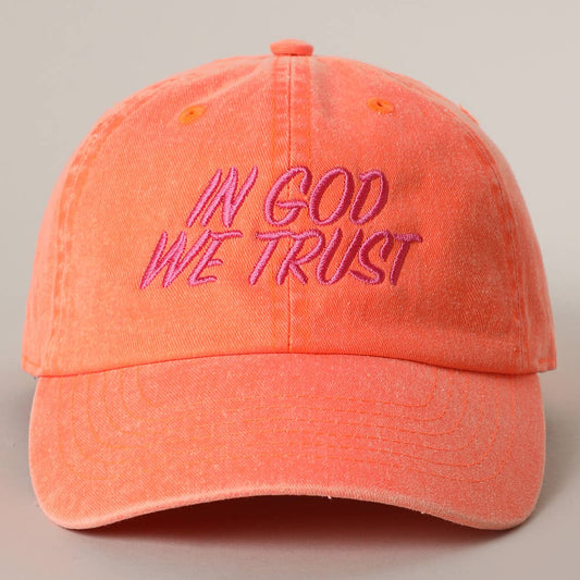 IN GOD WE TRUST Embroidery Baseball Cap