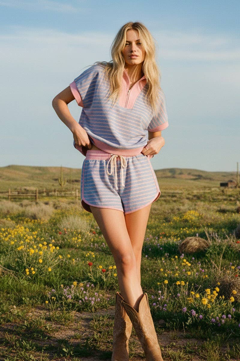 Charming Cotton Candy Striped Set