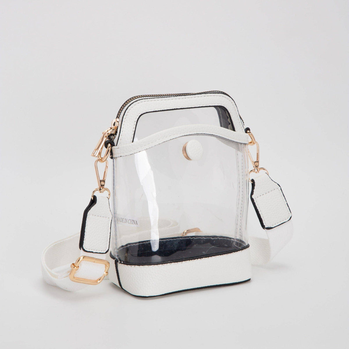 Gold Carly Clear Mini Crossbody Bag