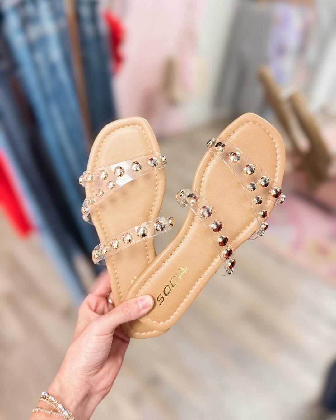 Lantern Lucite Sandal