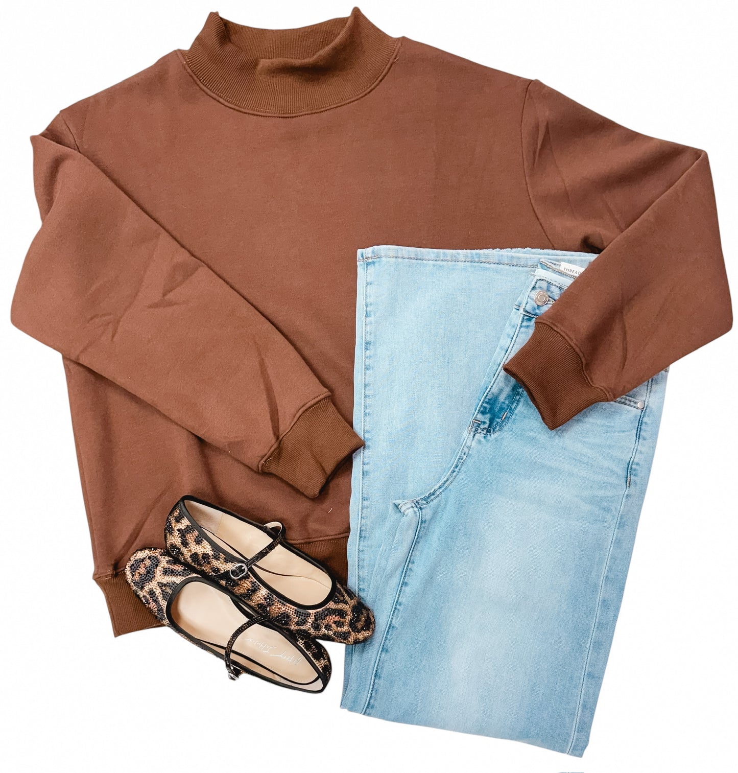 Chocolate Mock Neck