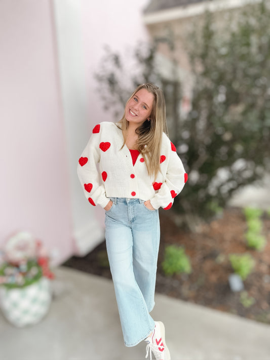 Puff Heart Cardigan
