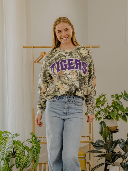 LSU Tigers Filled Gault Camo Sweatshirt