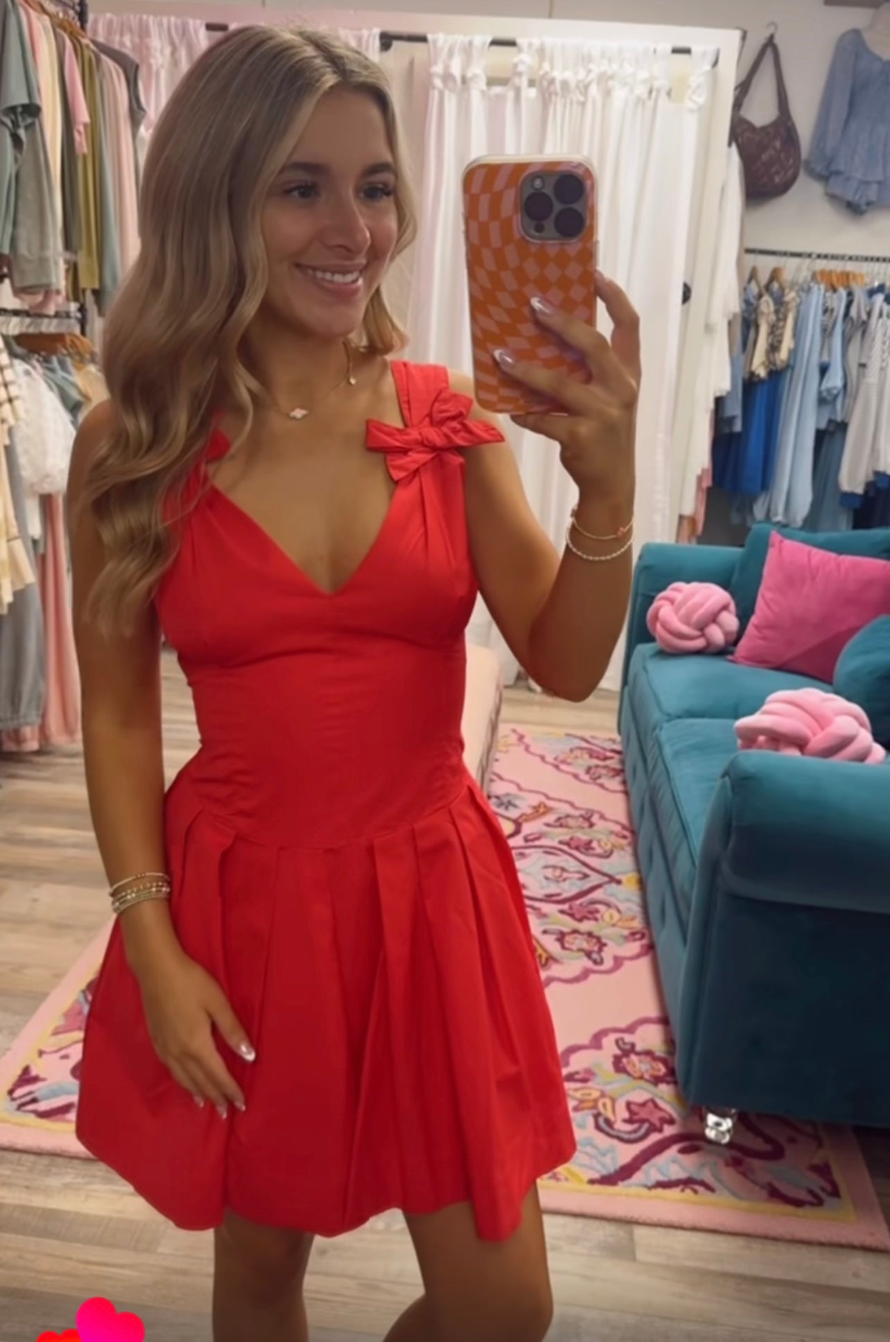Bow To Riches Red Dress