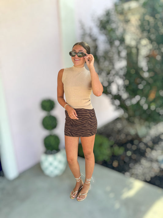 Staple Tank Beige Knit