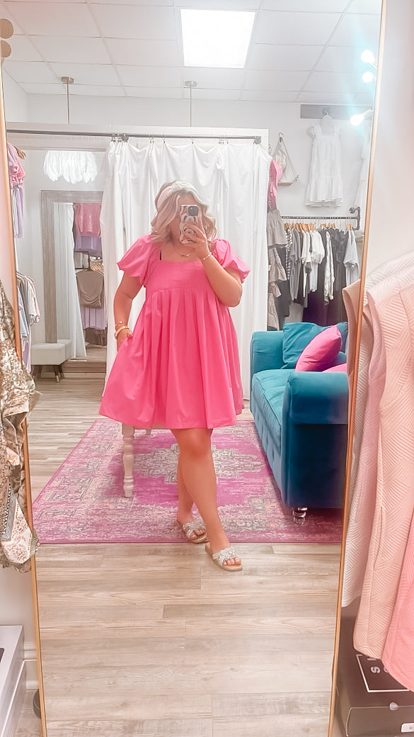 Barbie Squared Pink Mini Dress
