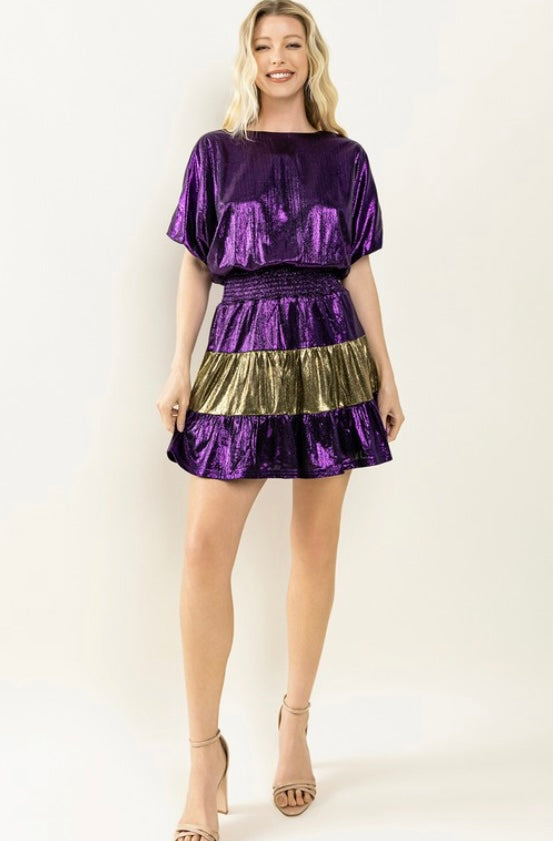 Metallic Gameday Dress