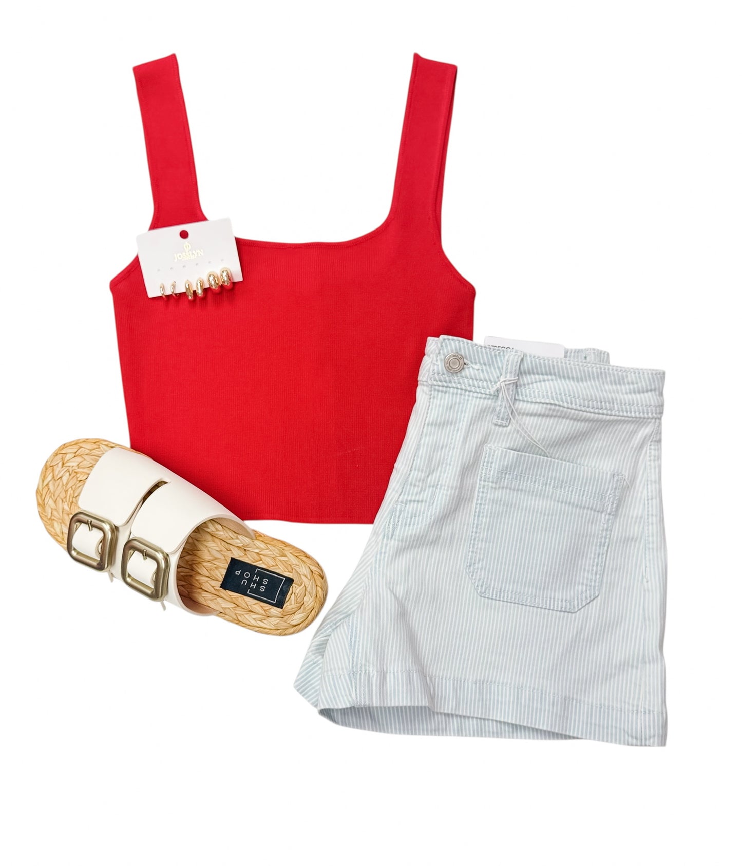 All Eyes On You Red Sweater Tank