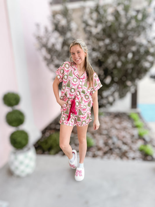 PF Doorbuster #3 Pink Tree PJ Set