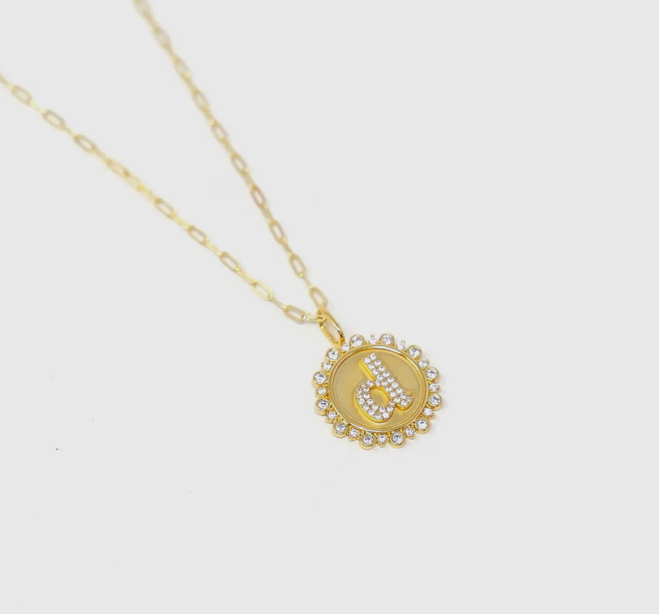 Vintage Coin Initial Charm