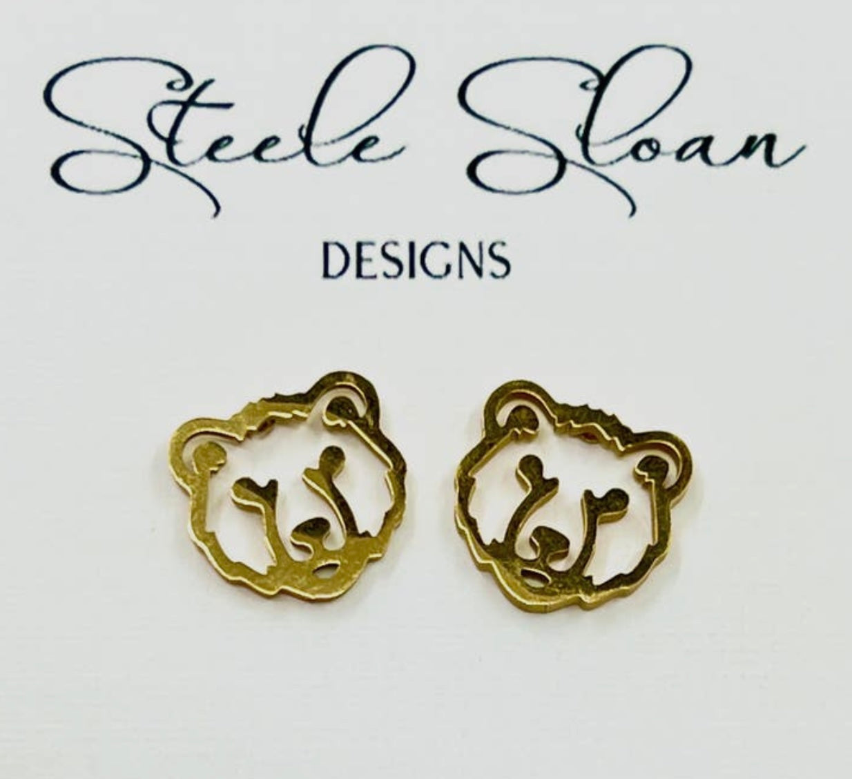 Go Bears Golden Earrings
