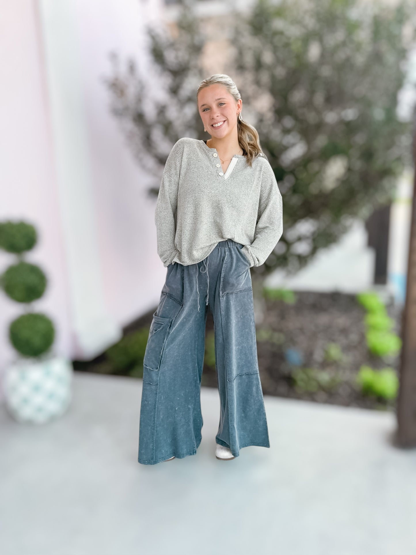 Rolling Stone Mineral Washed Terry Knit Pants