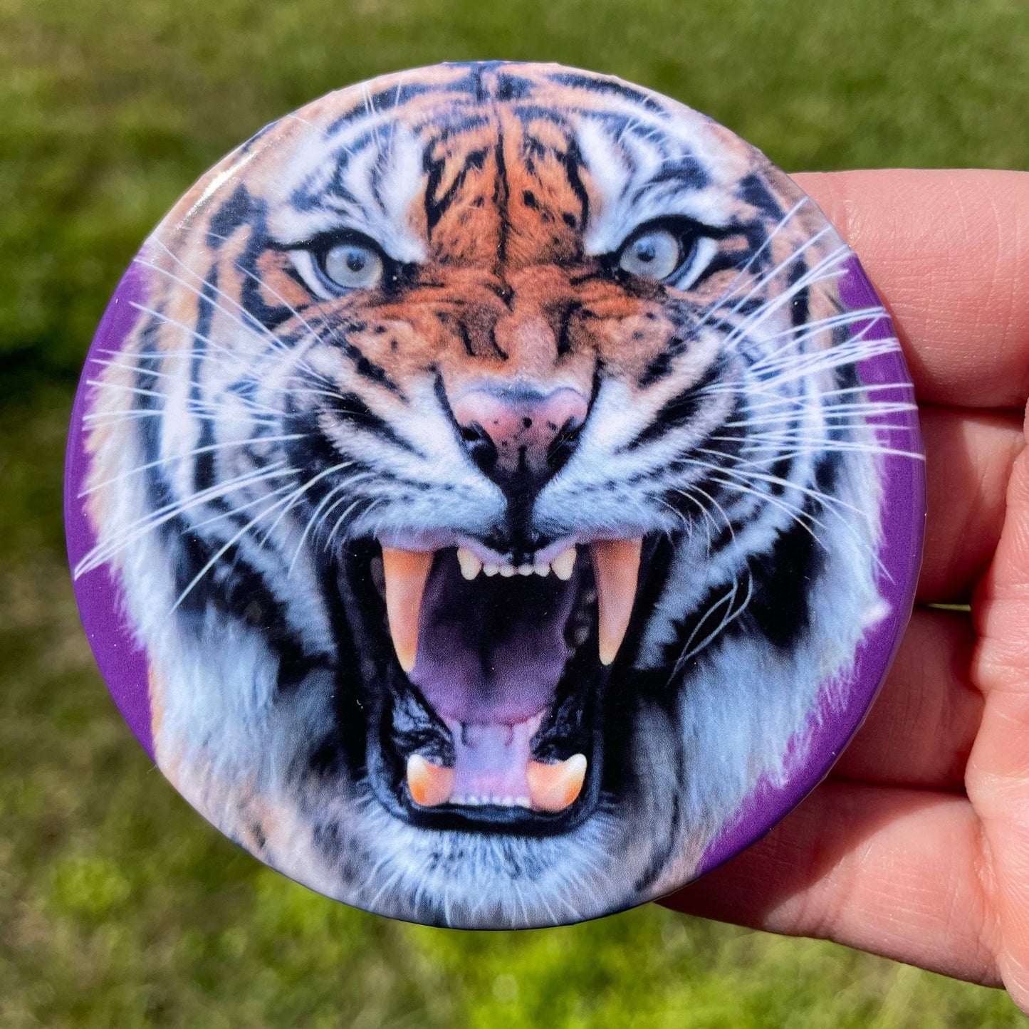 Mad Tiger - Purple - Game Day Button