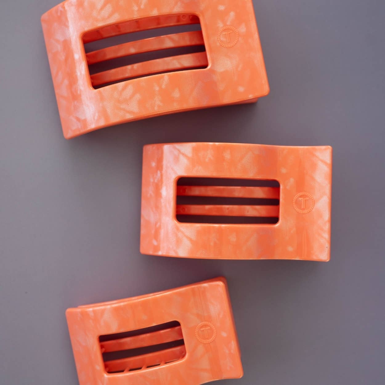 Flat Rectangle Hair Clip | Large | Dreamsicle