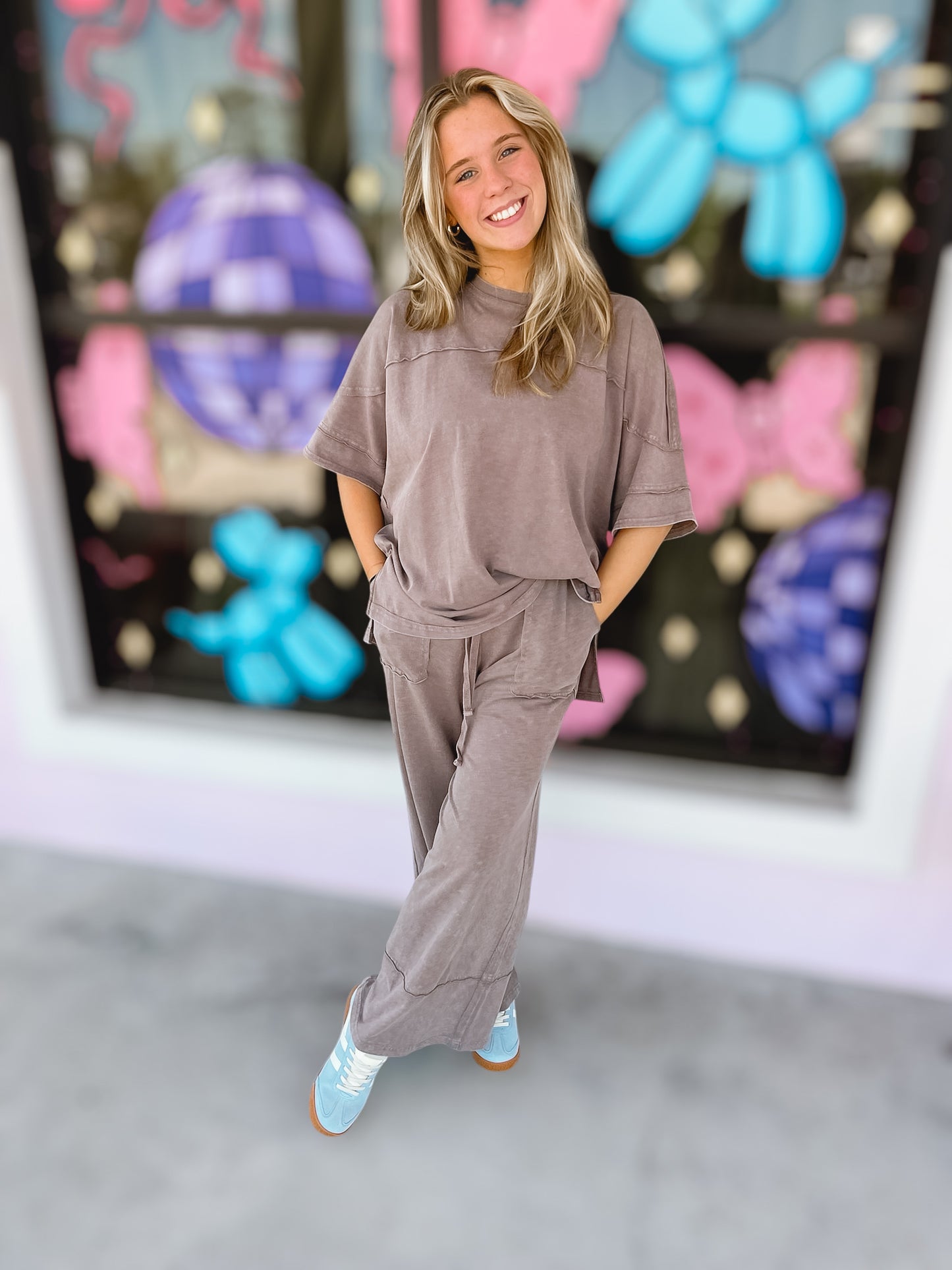 Rachel Rae Mineral Washed Mocha Top