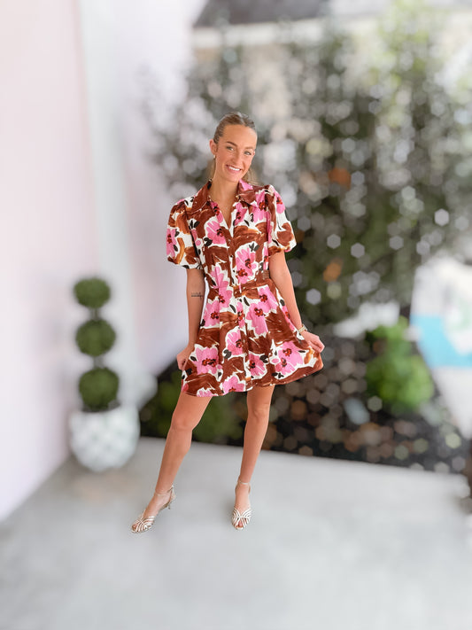 Pink Autumn Bloom Dress