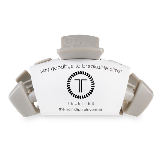 Classic Hair Clip | Large | Silver Flames