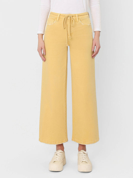 Gold Olivia Wide Leg Denim