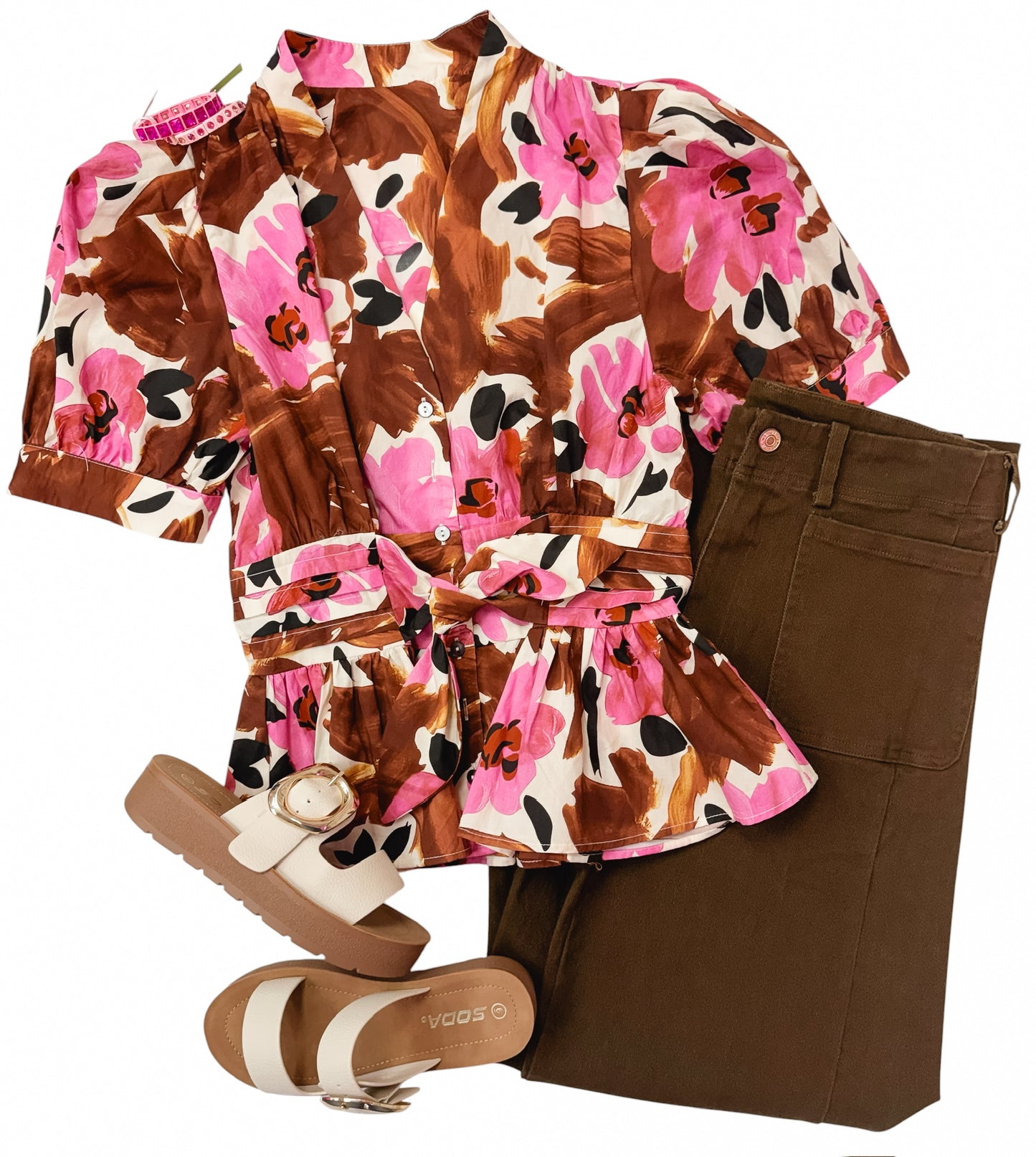Pink Autumn Bloom Blouse