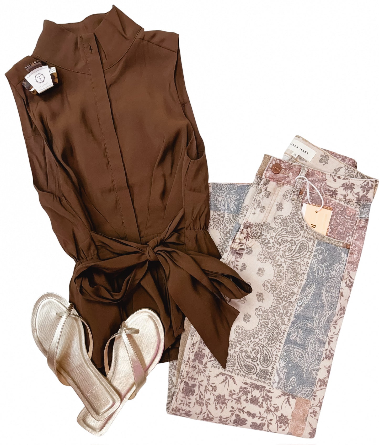Sweet Chocolate Wrap Blouse