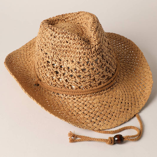 Natural Material Straw Panama Adjustable Sun Hat