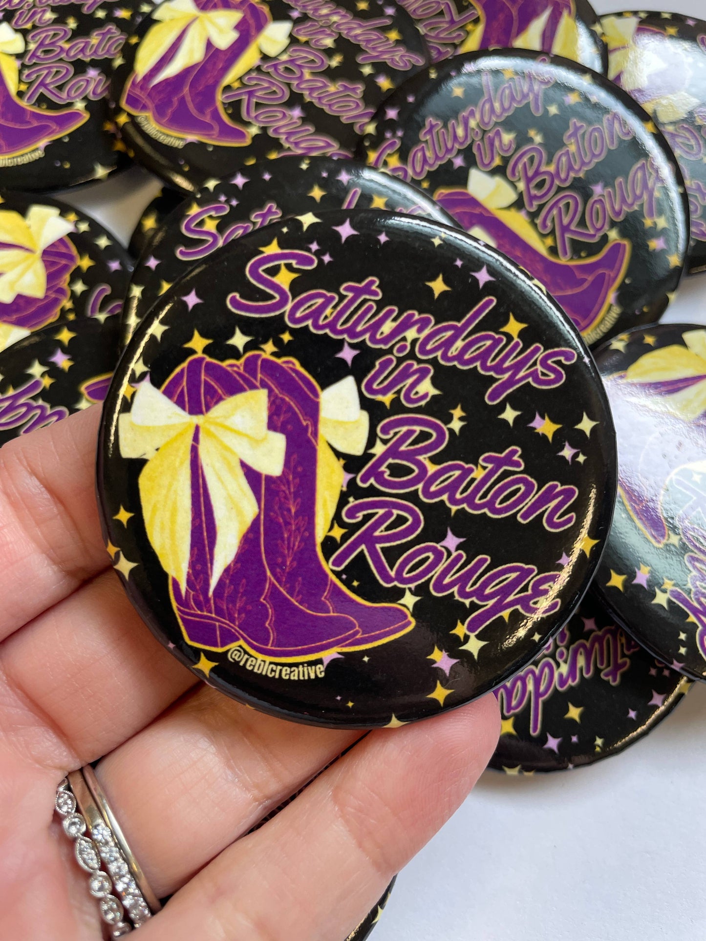 Boots and Stars - Baton Rouge - Game Day Button