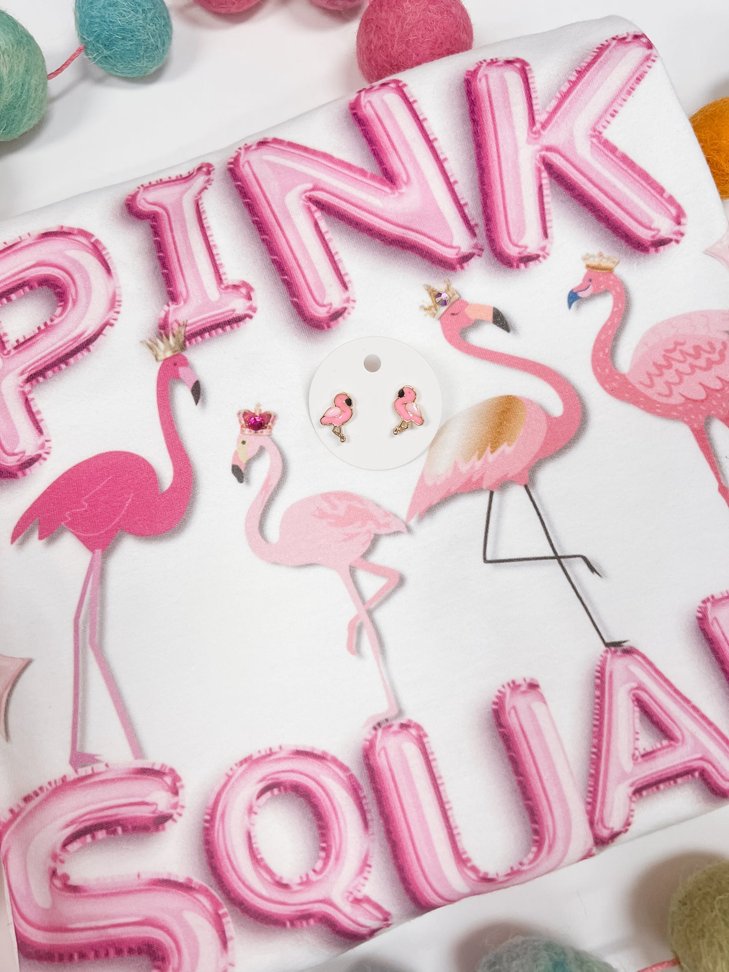 Panne Flamingo Enamel Studs