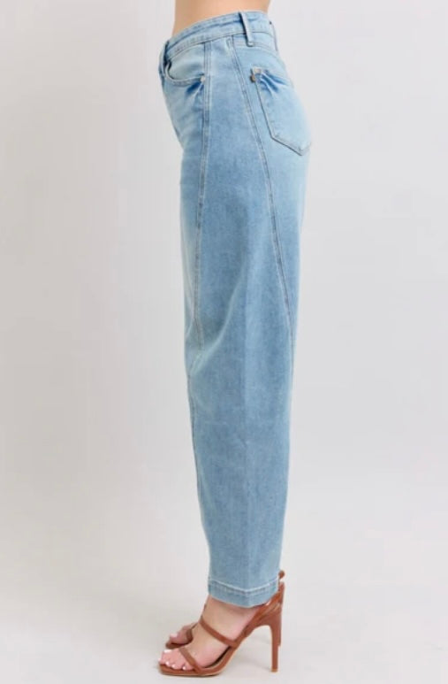 Judy Blue High Waisted Side Panel Barrel Leg